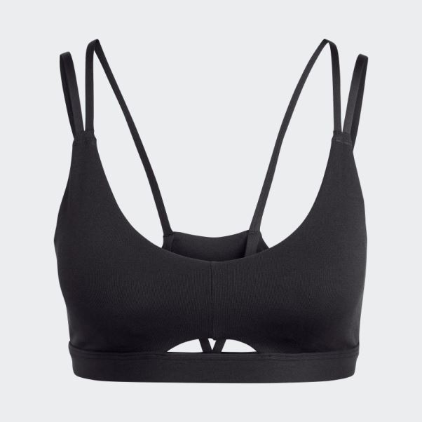 Soutien-gorge à Maintien Léger Yoga Studio Luxe Noir Adidas