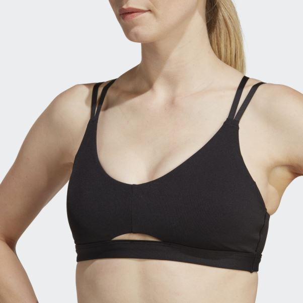 Soutien-gorge à Maintien Léger Yoga Studio Luxe Noir Adidas