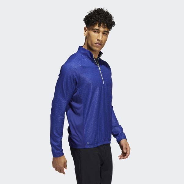Sweat Zippé Indigo En Relief Adidas