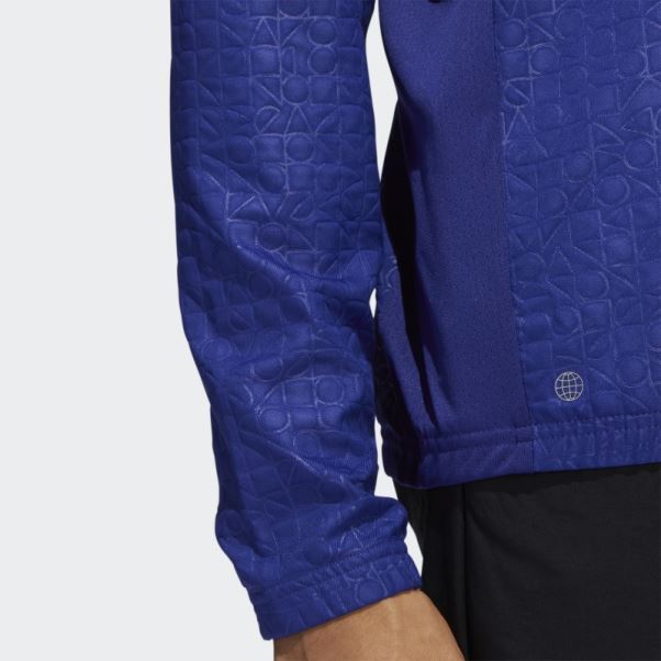 Sweat Zippé Indigo En Relief Adidas