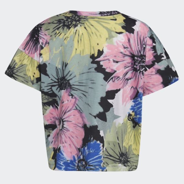 Adidas T-shirt Oversize à Logo Imprimé Noir