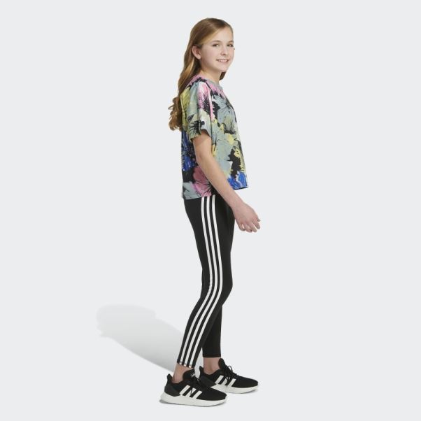 Adidas T-shirt Oversize à Logo Imprimé Noir
