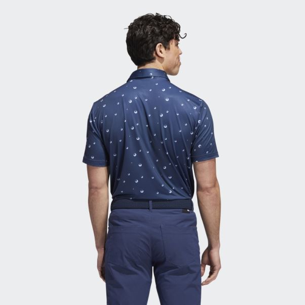 Polo Bleu Marine Imprimé Ultime 365 Adidas