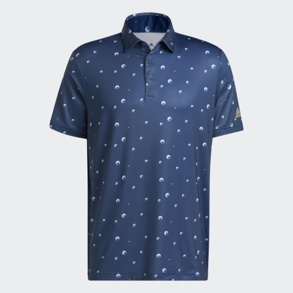 Polo Bleu Marine Imprimé Ultime 365 Adidas