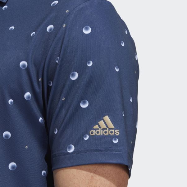 Polo Bleu Marine Imprimé Ultime 365 Adidas