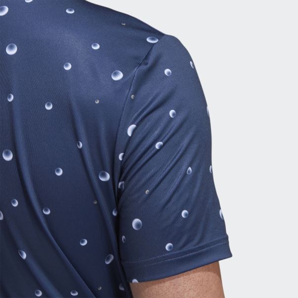 Polo Adidas Ultimate365 Imprimé Allover Bleu Marine