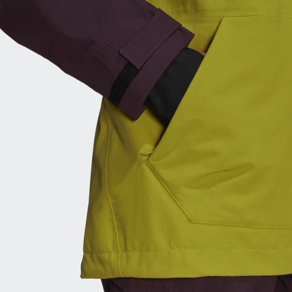 Veste De Snow En Nylon Post-consommation Terrex 3 Couches Adidas Bordeaux