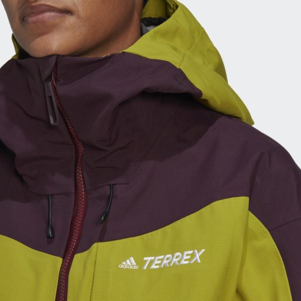 Veste De Snow En Nylon Post-consommation Terrex 3 Couches Adidas Bordeaux