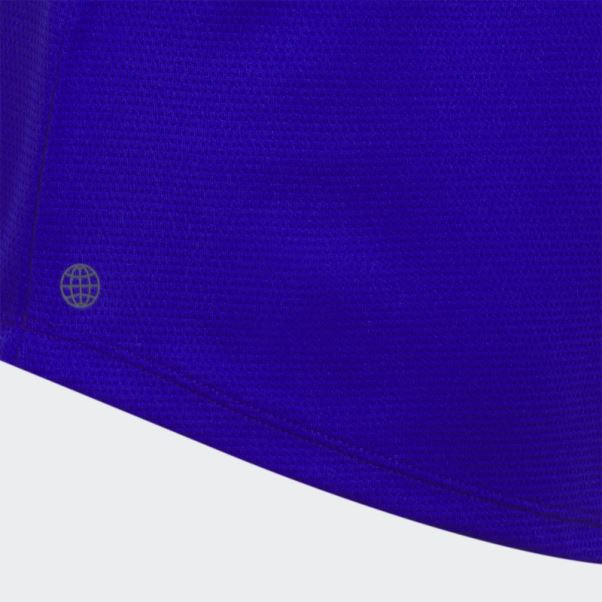 Polo Texturé Bleu Adidas Hot