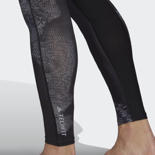 Adidas Techfit Allover Print Training Long Collants Multicolore