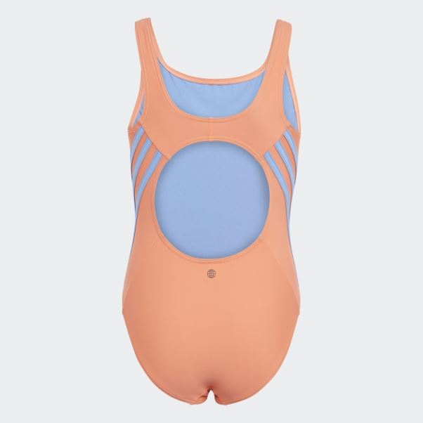 Adidas Maillot De Bain 3 Bandes Corail