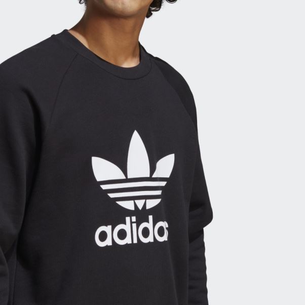 Sweat Adidas Adicolor Classics Trèfle Ras Du Cou Noir