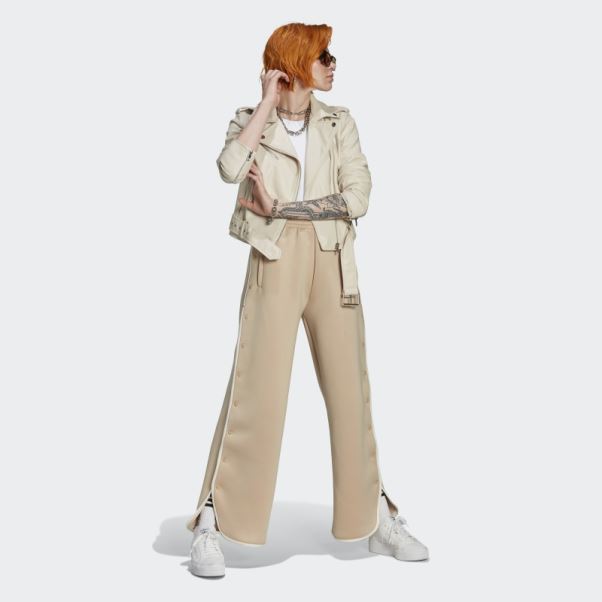 Pantalon Spacer Avec Détails De Reliure Adidas Beige