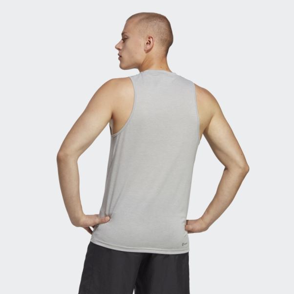 Débardeur D'entraînement Adidas Train Essentials Feelready Gris Moyen