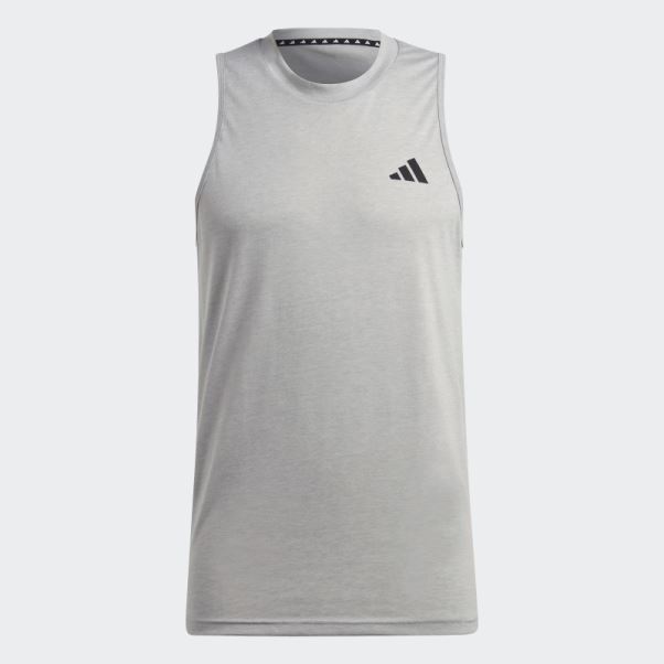 Débardeur D'entraînement Adidas Train Essentials Feelready Gris Moyen