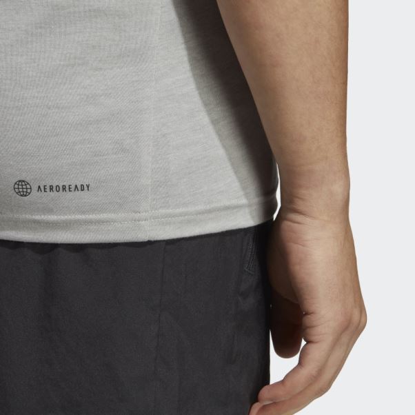Débardeur D'entraînement Adidas Train Essentials Feelready Gris Moyen