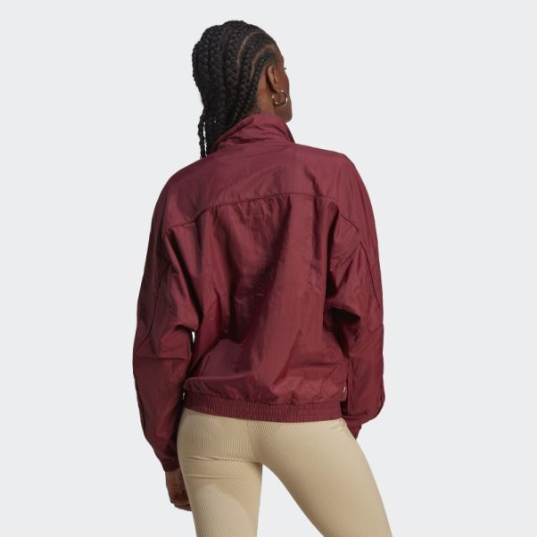 Haut De Survêtement En Nylon Premium Essentials Rouge Adidas
