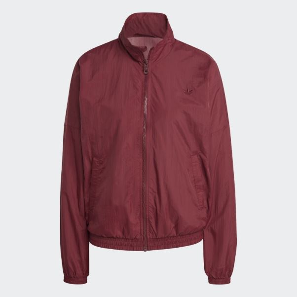 Haut De Survêtement En Nylon Premium Essentials Rouge Adidas