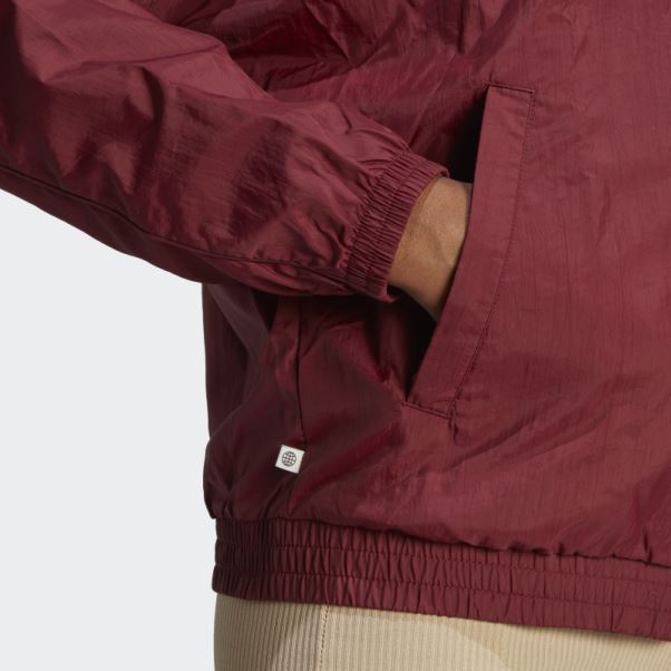 Haut De Survêtement En Nylon Premium Essentials Rouge Adidas