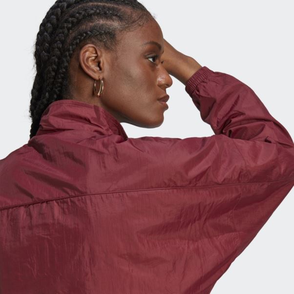 Haut De Survêtement En Nylon Premium Essentials Rouge Adidas