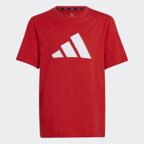 Adidas Future Icons 3-stripes Logo T-shirt Rouge Mel