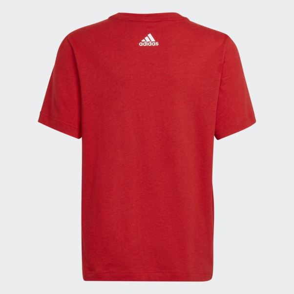 Adidas Future Icons 3-stripes Logo T-shirt Rouge Mel