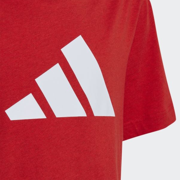 Adidas Future Icons 3-stripes Logo T-shirt Rouge Mel