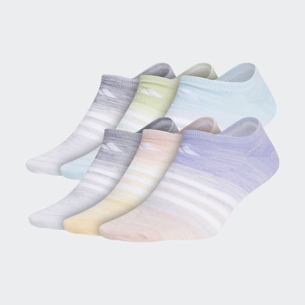 Chaussettes Invisibles Violet Clair Superlite Multi Space-dye 6 Paires Adidas