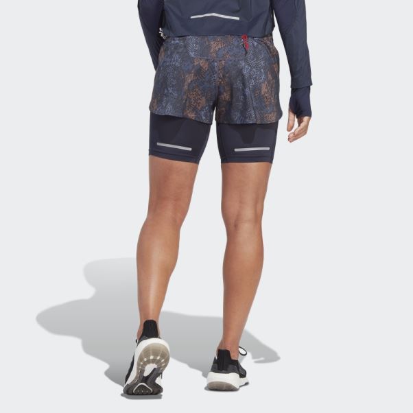 Short 2 En 1 Run Fast Noir Adidas