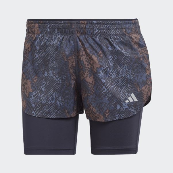 Short 2 En 1 Run Fast Noir Adidas
