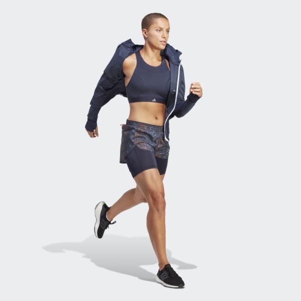 Short Adidas Run Fast 2 En 1 Noir