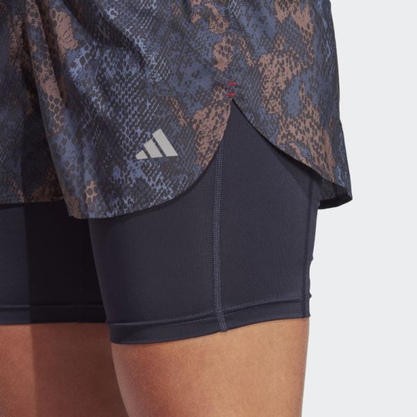 Short Adidas Run Fast 2 En 1 Noir
