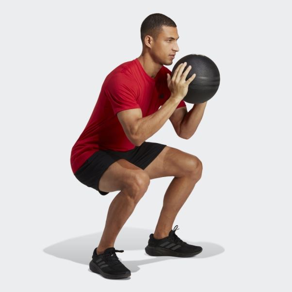 écarlate Adidas Train Essentials Feelready T-shirt D'entraînement