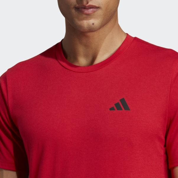 écarlate Adidas Train Essentials Feelready T-shirt D'entraînement