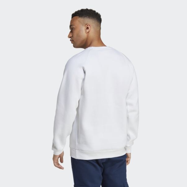Sweat Ras Du Cou Essentiel Trèfle Blanc Adidas Fashion