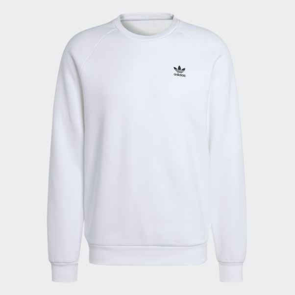 Sweat Ras Du Cou Essentiel Trèfle Blanc Adidas Fashion