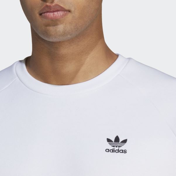 Sweat Ras Du Cou Essentiel Trèfle Blanc Adidas Fashion