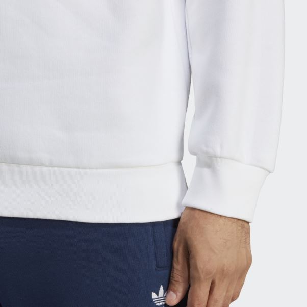 Sweat Ras Du Cou Essentiel Trèfle Blanc Adidas Fashion