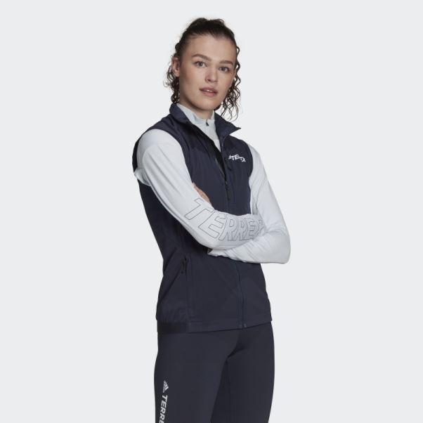 Gilet Softshell De Ski De Fond Adidas Ink Terrex Xperior