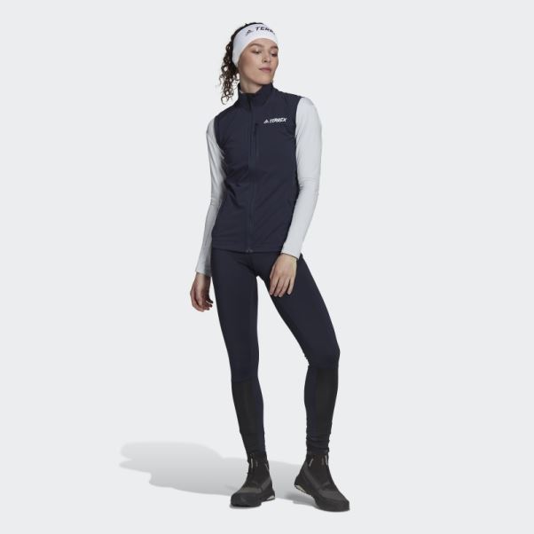Gilet Softshell De Ski De Fond Adidas Ink Terrex Xperior