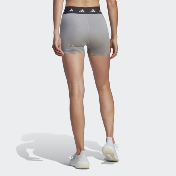 Leggings Courts Techfit Gris Moyen Adidas