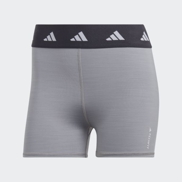 Leggings Courts Techfit Gris Moyen Adidas