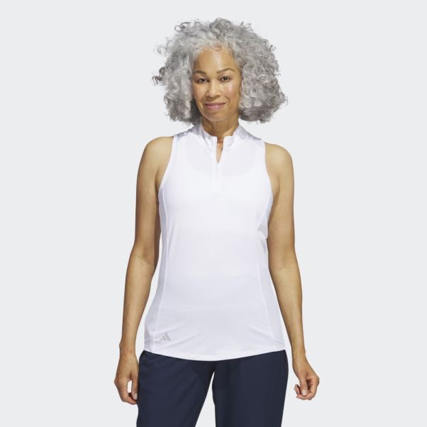 Polo Adidas Sans Manches Racerback Blanc