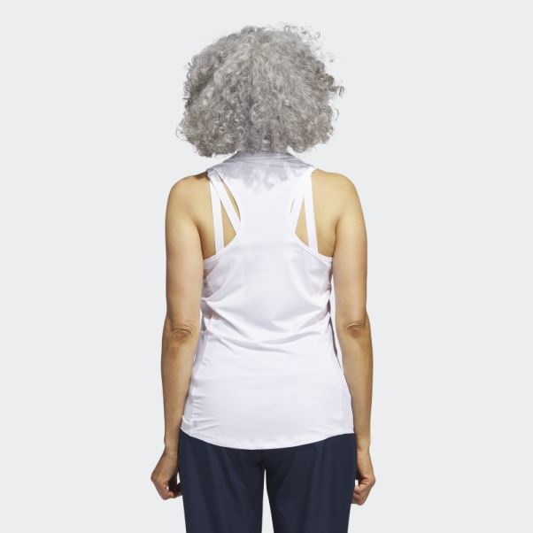 Polo Adidas Sans Manches Racerback Blanc