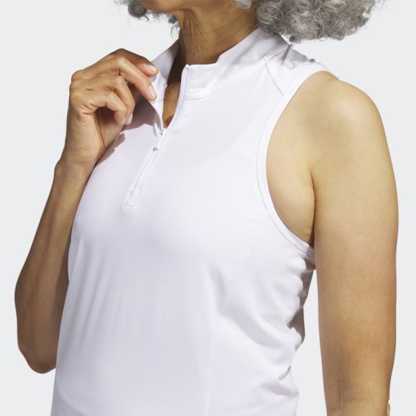 Polo Adidas Sans Manches Racerback Blanc