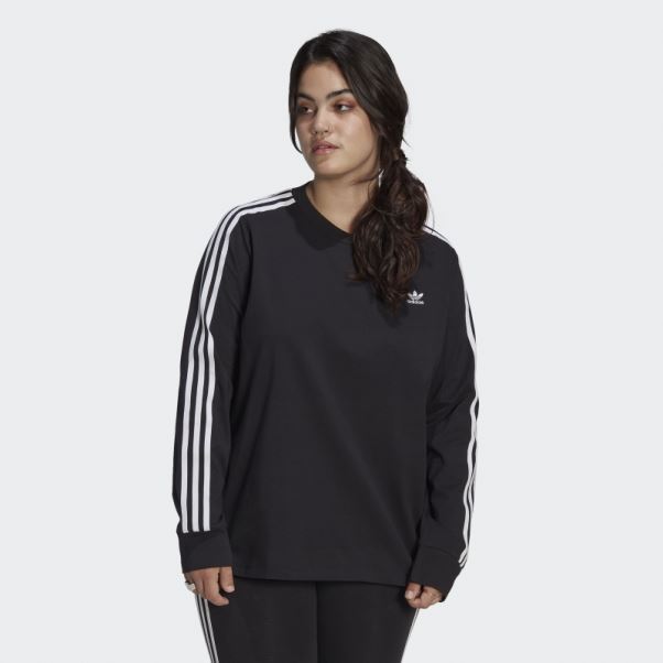 Haut Noir à Manches Longues Adidas Adicolor Classics (grande Taille)