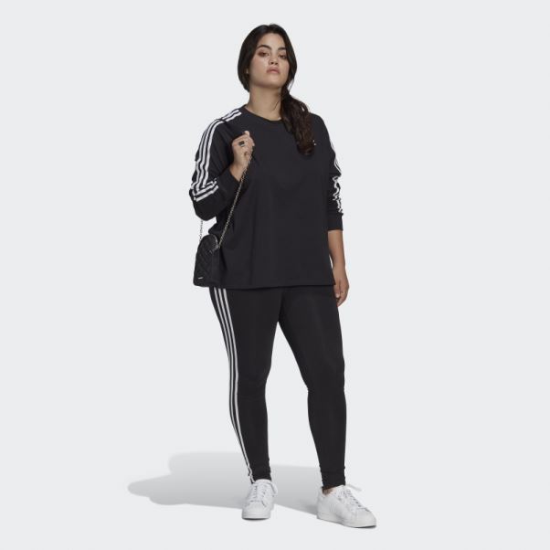 T-shirt à Manches Longues Adicolor Classics Noir (taille Plus) Adidas