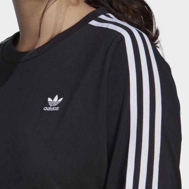 T-shirt à Manches Longues Adicolor Classics Noir (taille Plus) Adidas