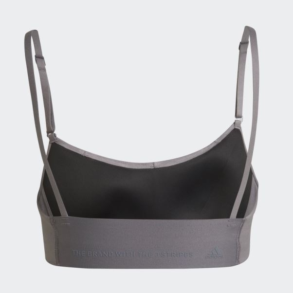 Soutien-gorge Léger Adidas Yoga Studio Trace Gris