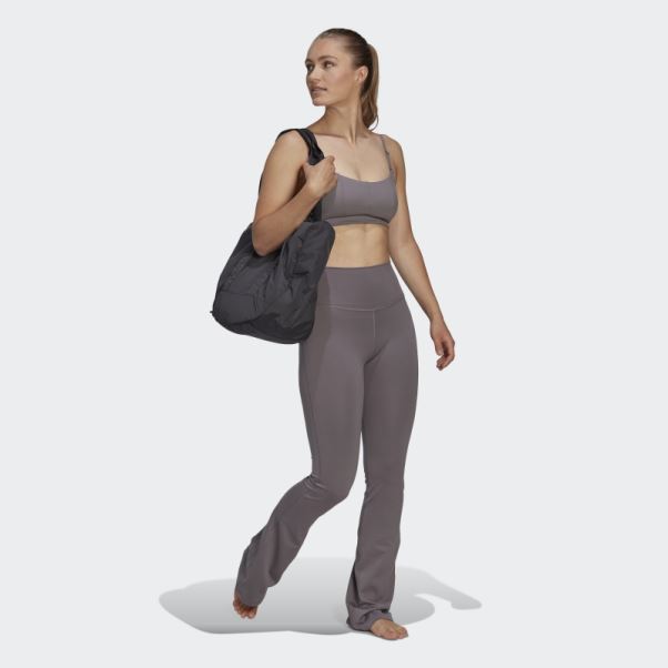 Soutien-gorge Léger Adidas Yoga Studio Trace Gris